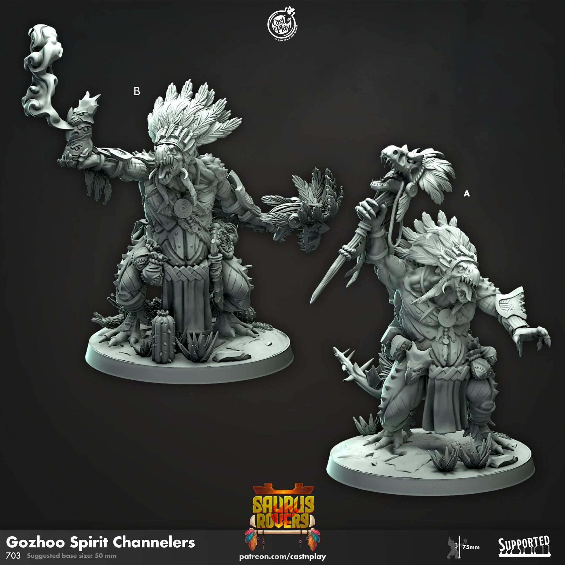 Gozoo Spirit Channeler | CastnPlay | Compatible with D&D/AoS | Fantasy