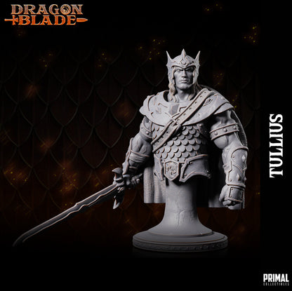Human Warrior Tullius Bust | Primal Collectibles | Compatible with D&D/AoS | Fantasy