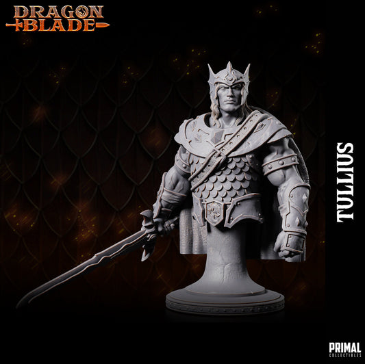 Human Warrior Tullius Bust | Primal Collectibles | Compatible with D&D/AoS | Fantasy