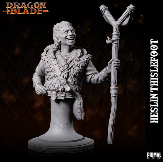 Halfling Heslin Bust | Primal Collectibles | Compatible with D&D/AoS | Fantasy