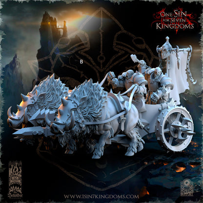 Orc Boar Chariot | The Beholder Miniatures | Compatible with D&D/AoS | Fantasy | Tabletop RPG