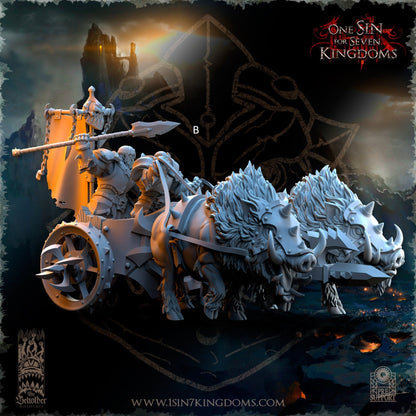 Orc Boar Chariot | The Beholder Miniatures | Compatible with D&D/AoS | Fantasy | Tabletop RPG