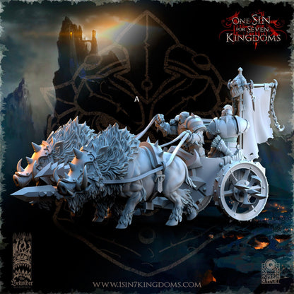 Orc Boar Chariot | The Beholder Miniatures | Compatible with D&D/AoS | Fantasy | Tabletop RPG
