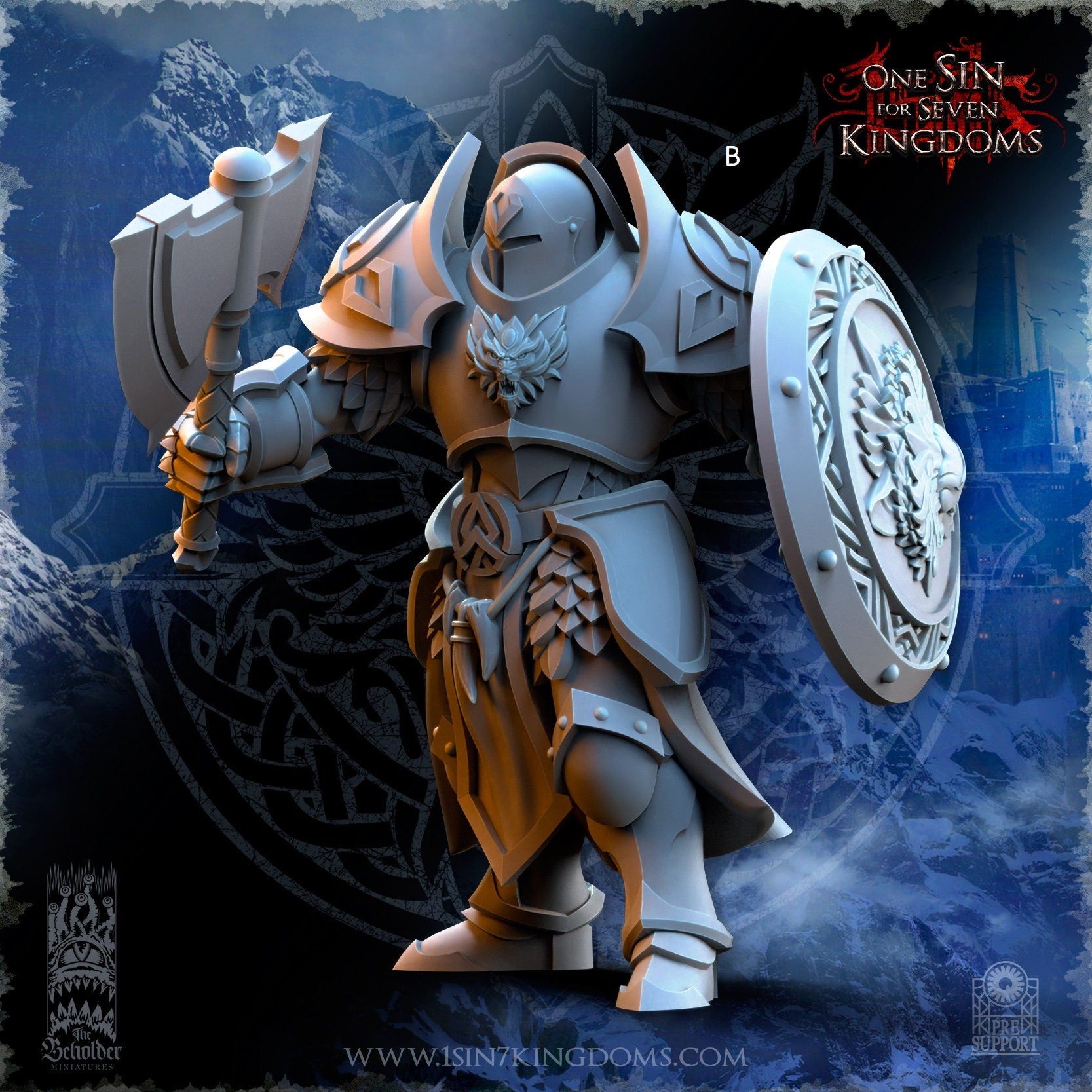 StormWolves Punisher | The Beholder Miniatures | Compatible with D&D/AoS | Fantasy | Tabletop RPG