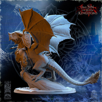 StormWolves Eternals Lord on Drake | The Beholder Miniatures | Compatible with D&D/AoS | Fantasy | Tabletop RPG