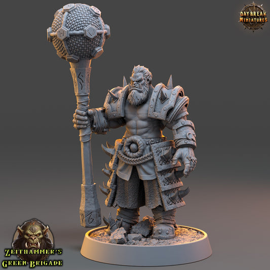 Orc General Gruzum | DayBreak Miniatures | Compatible with D&D/AOS | Fantasy | Tabletop