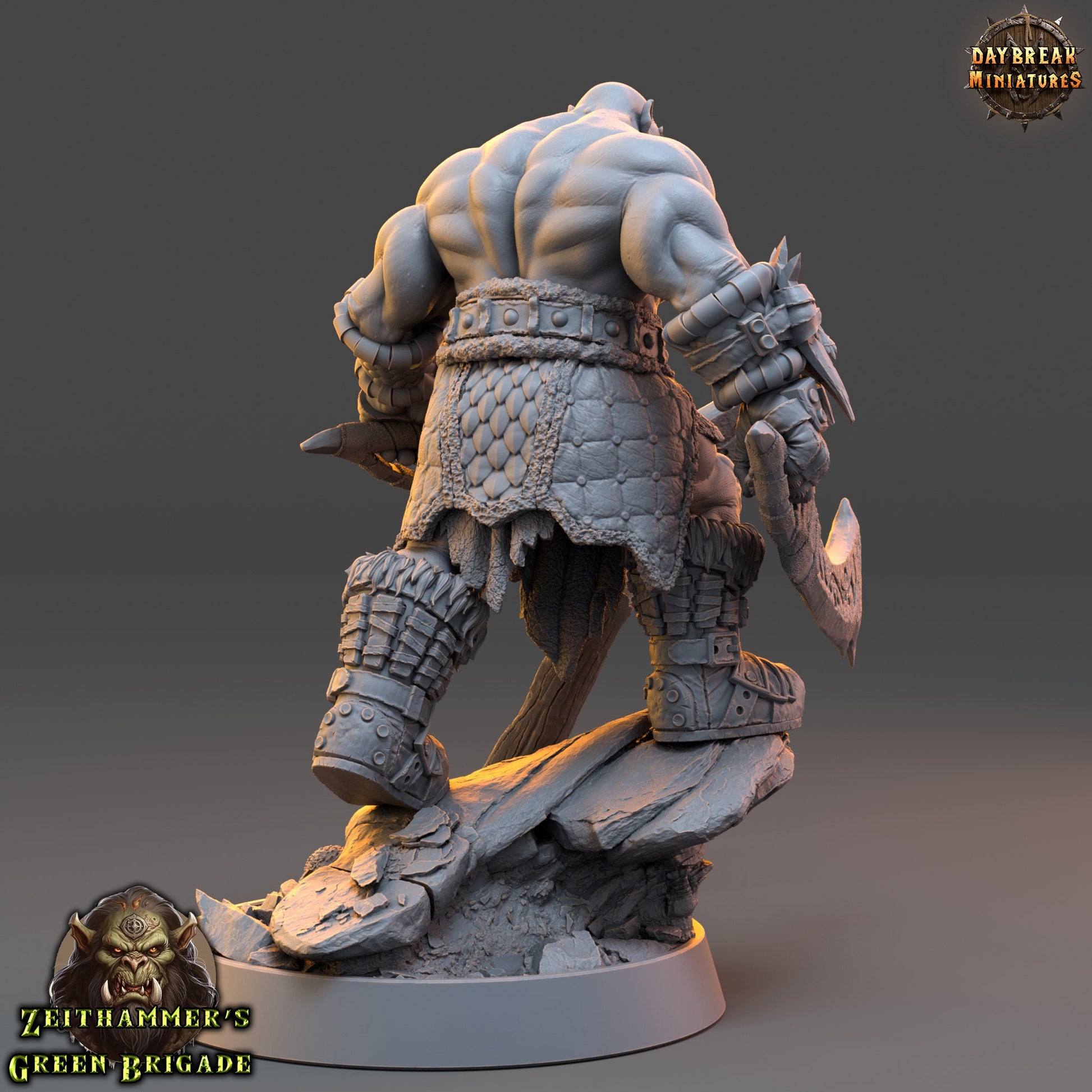 Orc Warrior Dual Scimitar | DayBreak Miniatures | Compatible with D&D/AOS | Fantasy | Tabletop