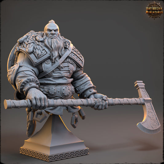 Erik the Great Bust | DayBreak Miniatures | Compatible with D&D/AOS | Fantasy | Tabletop