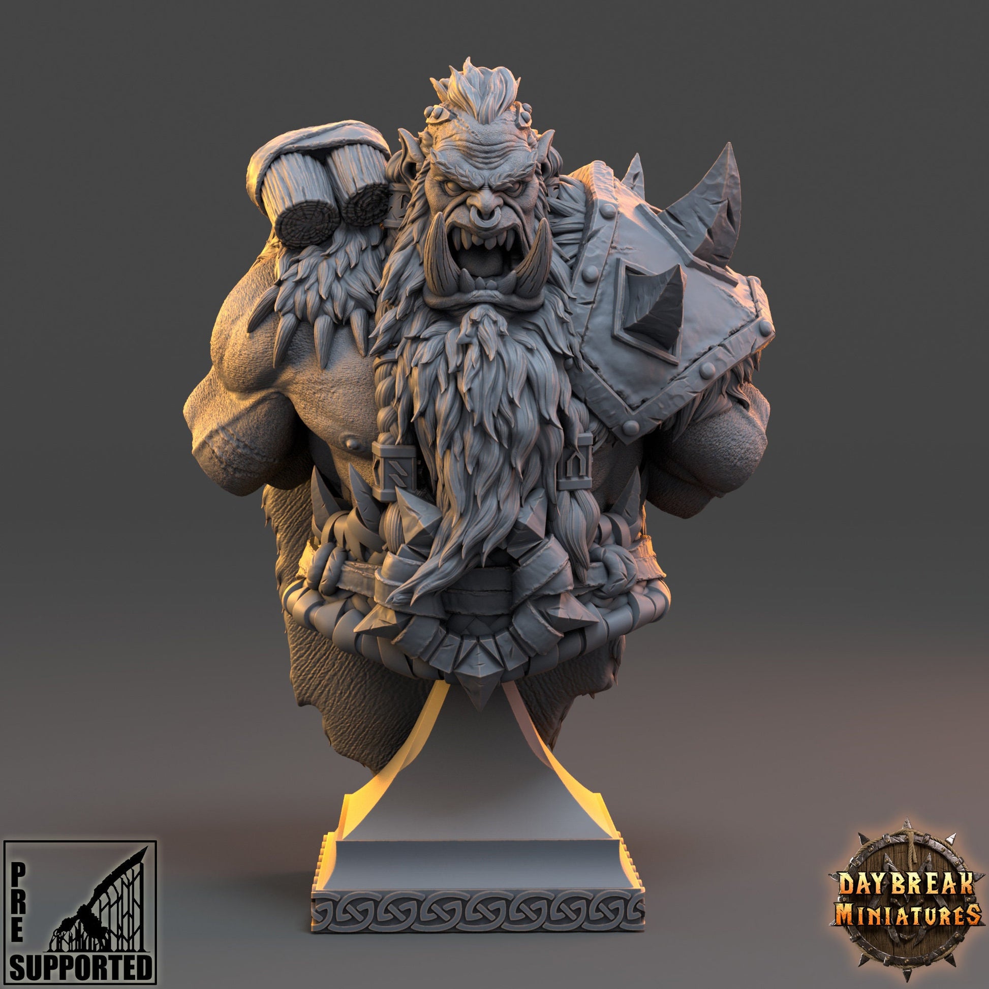 Rutger Gausshammer Bust | DayBreak Miniatures | Compatible with D&D/AOS | Fantasy | Tabletop