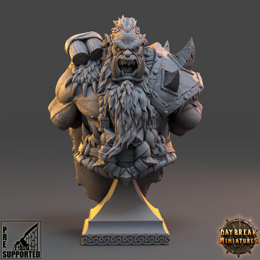 Rutger Gausshammer Bust | DayBreak Miniatures | Compatible with D&D/AOS | Fantasy | Tabletop