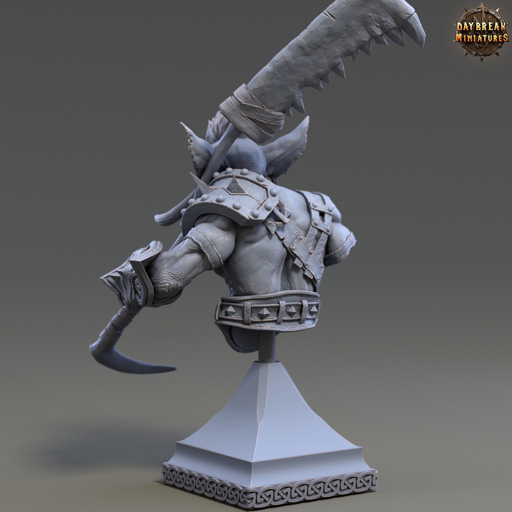 Ugnaar Geesho Bust | DayBreak Miniatures | Compatible with D&D/AOS | Fantasy | Tabletop