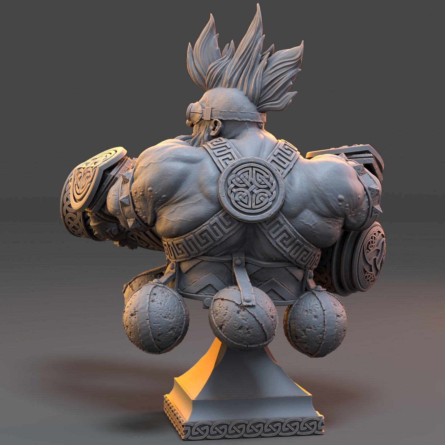 Yul Kaboom Grummer Bust | DayBreak Miniatures | Compatible with D&D/AOS | Fantasy | Tabletop