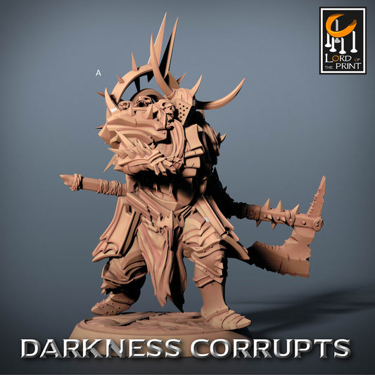 Dark Knight with Axe | Rescale Miniatures | Compatible with D&D/AoS | Fantasy | Tabletop RPG