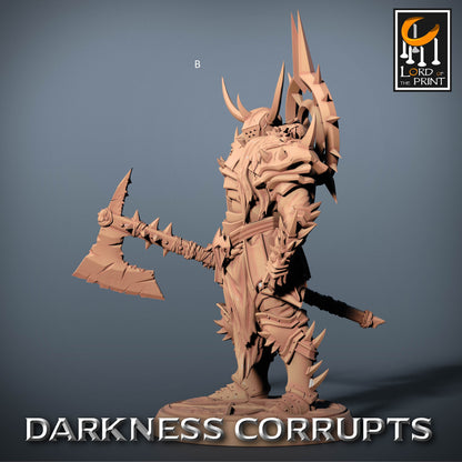 Dark Knight with Axe | Rescale Miniatures | Compatible with D&D/AoS | Fantasy | Tabletop RPG
