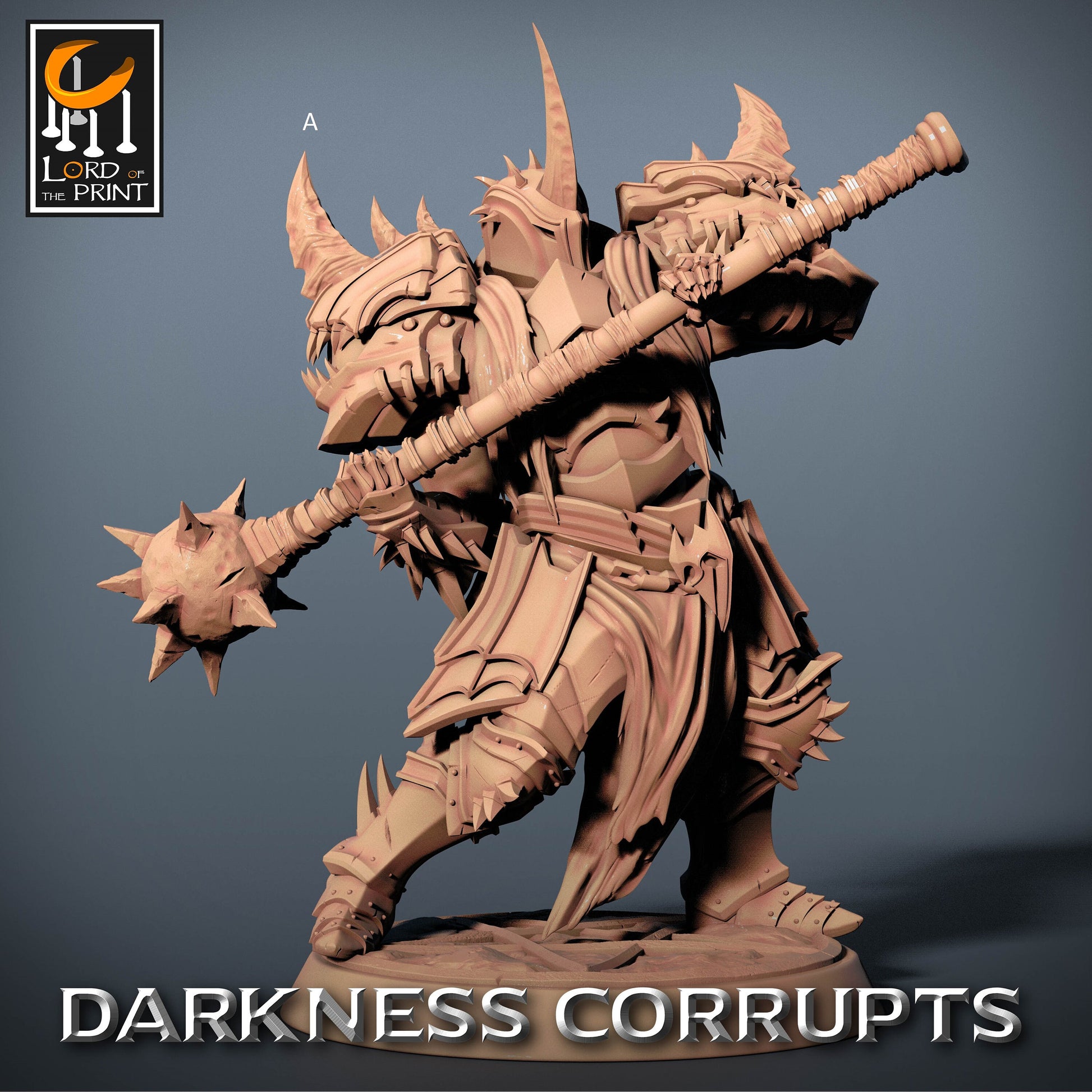 Dark Knight with Mace | Rescale Miniatures | Compatible with D&D/AoS | Fantasy | Tabletop RPG