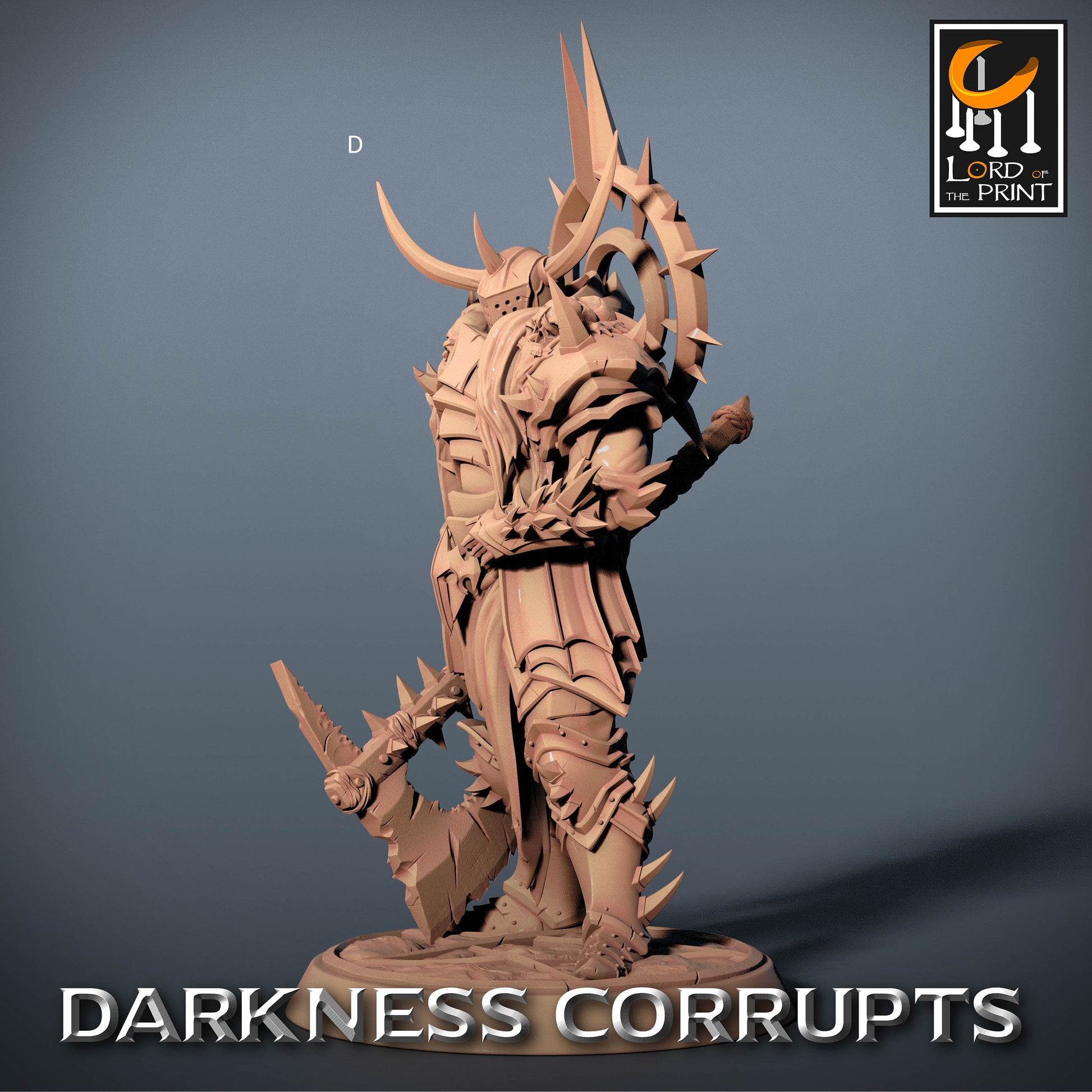 Dark Knight with Axe | Rescale Miniatures | Compatible with D&D/AoS | Fantasy | Tabletop RPG
