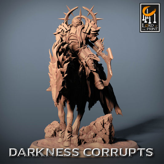 Dark Knight with Scythe on Skeleton Horse | Rescale Miniatures | Compatible with D&D/AoS | Fantasy | Tabletop RPG