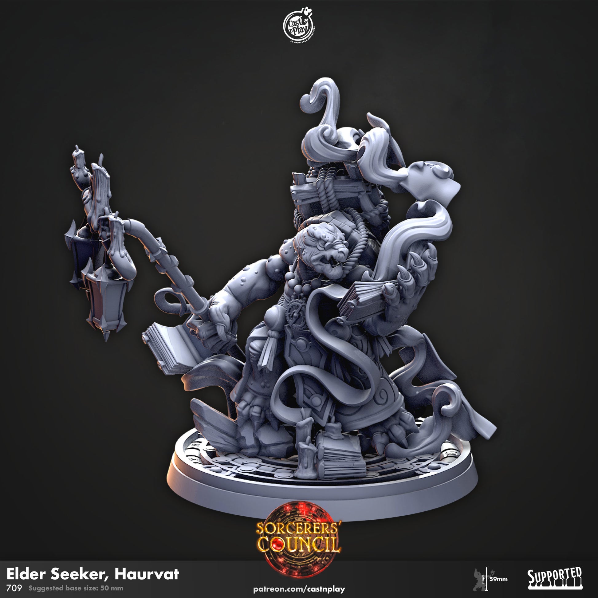 Huarvat Tortle Mage | CastnPlay | Compatible with D&D/AoS | Fantasy