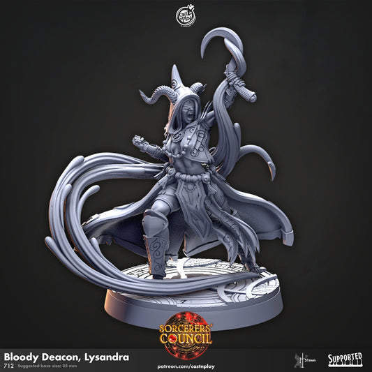 Lysandra Tiefling Sorceress | CastnPlay | Compatible with D&D/AoS | Fantasy