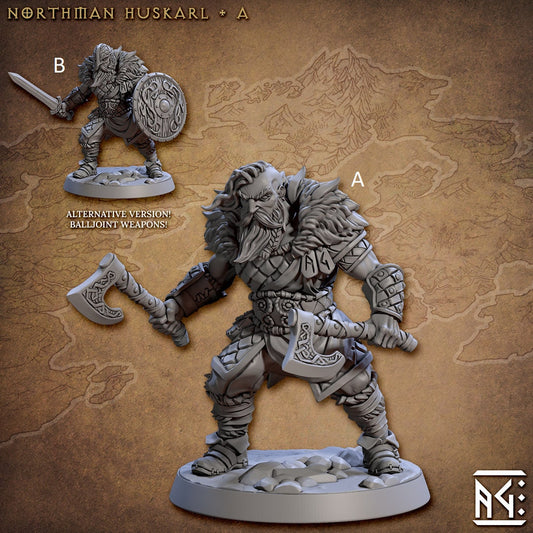 NorthMen Marauder with Axes or Sword and Shield | Artisan Guild Miniatures | Compatible with D&D/AoS | Fantasy | Tabletop RPG