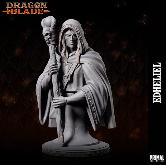 Dark Wizard Edheliel Bust | Primal Collectibles | Compatible with D&D/AoS | Fantasy