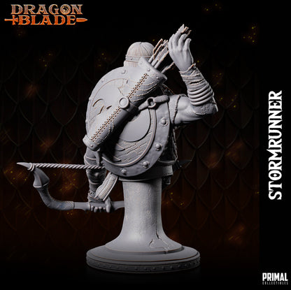 Human Ranger StormRunner Bust | Primal Collectibles | Compatible with D&D/AoS | Fantasy
