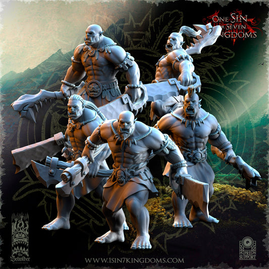 Savage Orc Dual Cleaver | The Beholder Miniatures | Compatible with D&D/AoS | Fantasy | Tabletop RPG