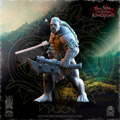 Savage Orc Dual Cleaver | The Beholder Miniatures | Compatible with D&D/AoS | Fantasy | Tabletop RPG
