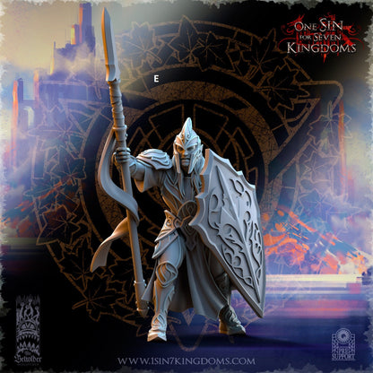 High Elf Spear and Shield | The Beholder Miniatures | Compatible with D&D/AoS | Fantasy | Tabletop RPG