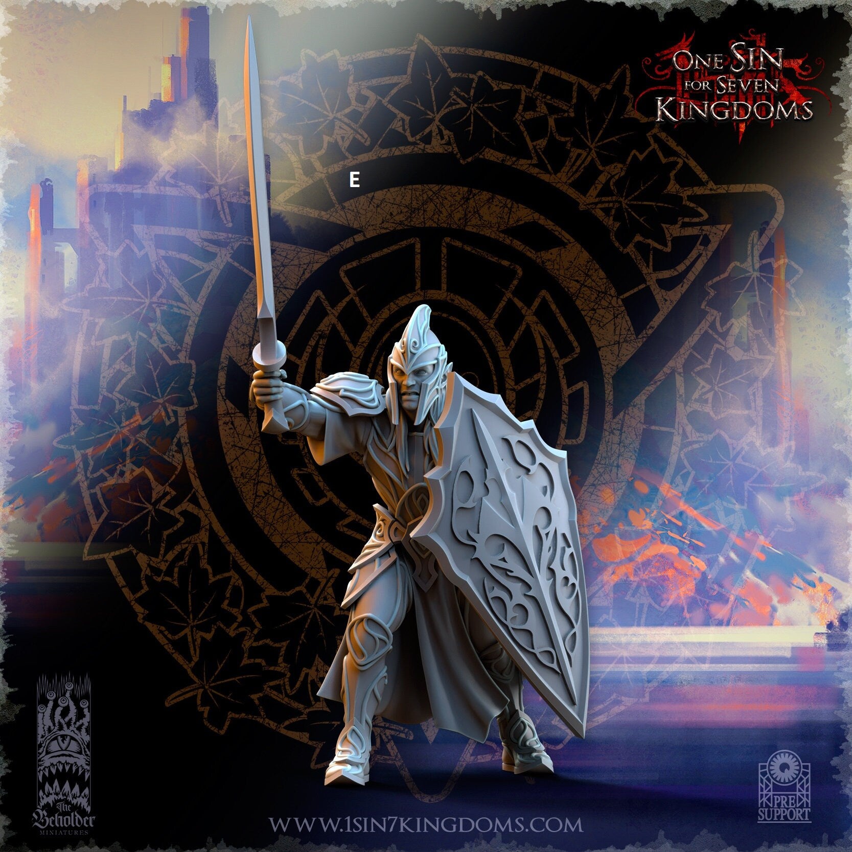 High Elf Sword and Shield | The Beholder Miniatures | Compatible with D&D/AoS | Fantasy | Tabletop RPG