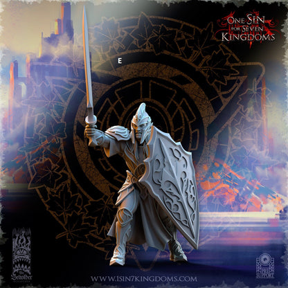 High Elf Sword and Shield | The Beholder Miniatures | Compatible with D&D/AoS | Fantasy | Tabletop RPG
