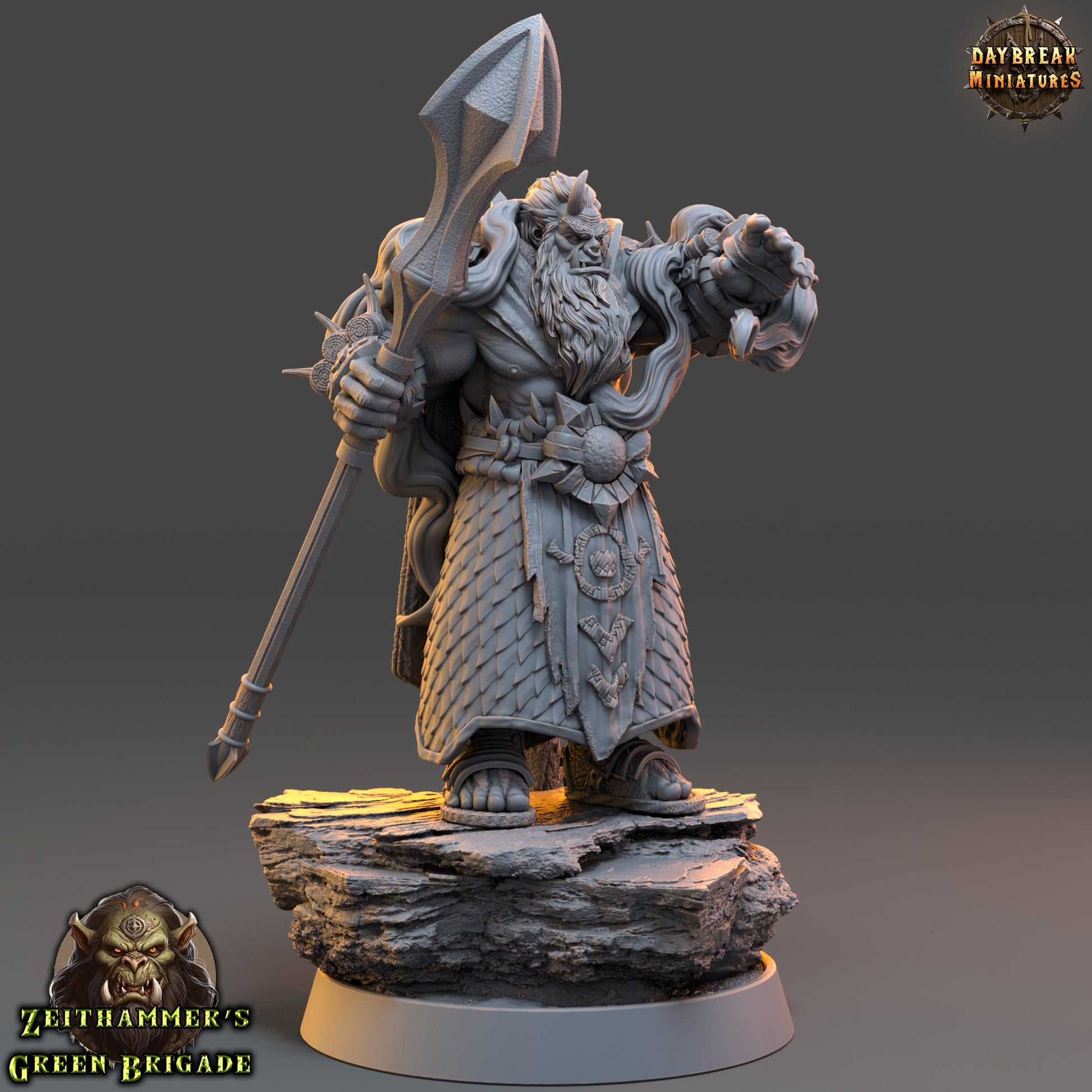 Orc Sorcerer | DayBreak Miniatures | Compatible with D&D/AOS | Fantasy | Tabletop