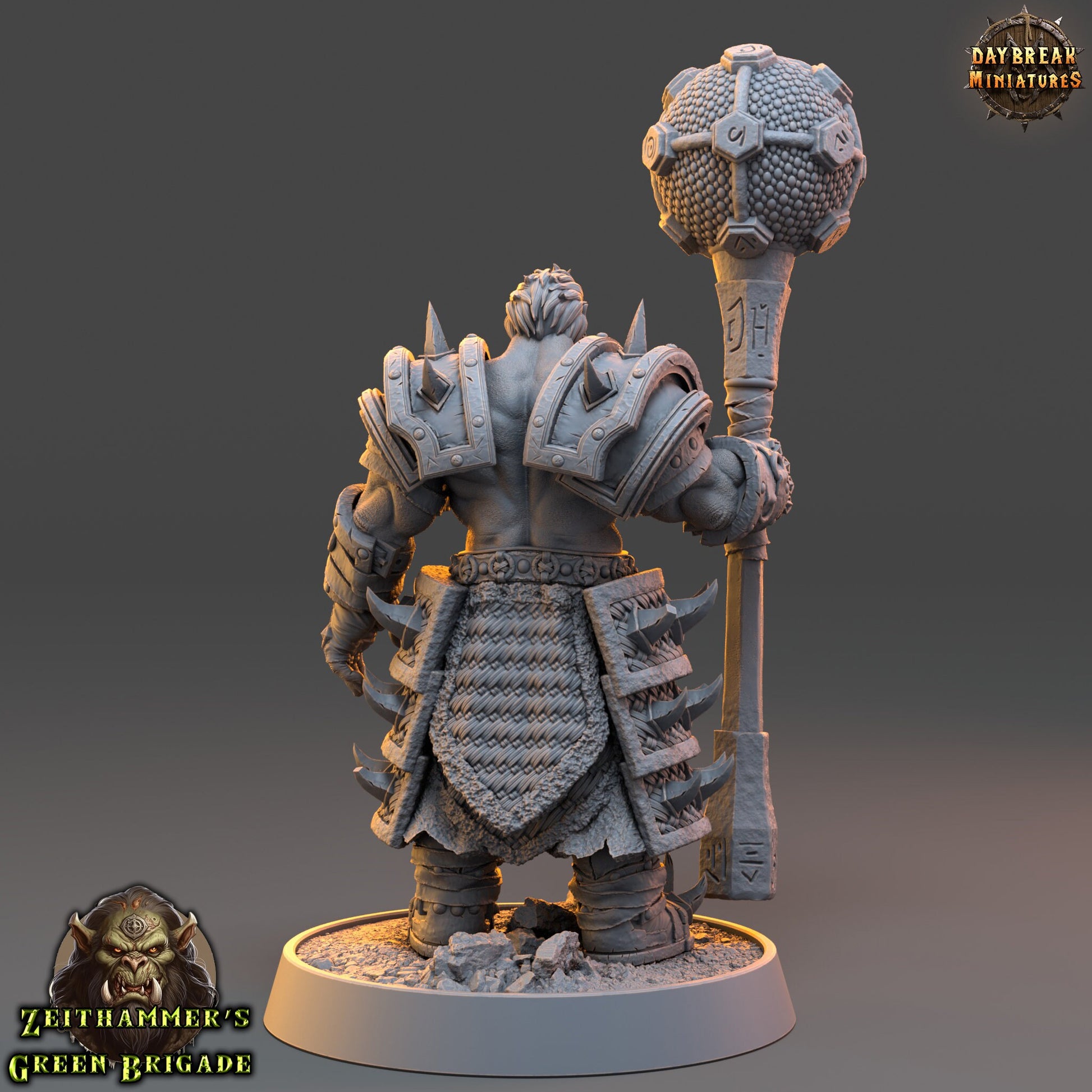Orc General Gruzum | DayBreak Miniatures | Compatible with D&D/AOS | Fantasy | Tabletop