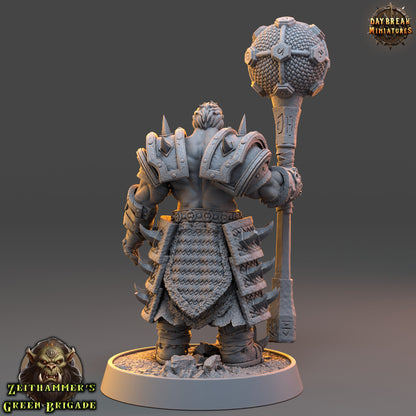 Orc General Gruzum | DayBreak Miniatures | Compatible with D&D/AOS | Fantasy | Tabletop