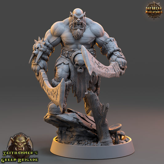 Orc Warrior Dual Scimitar | DayBreak Miniatures | Compatible with D&D/AOS | Fantasy | Tabletop