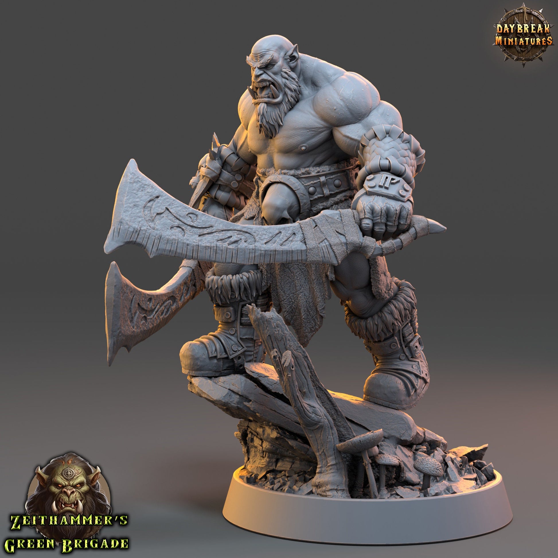 Orc Warrior Dual Scimitar | DayBreak Miniatures | Compatible with D&D/AOS | Fantasy | Tabletop