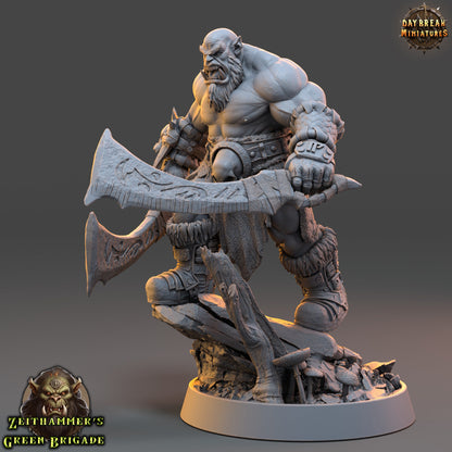 Orc Warrior Dual Scimitar | DayBreak Miniatures | Compatible with D&D/AOS | Fantasy | Tabletop