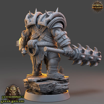 Orc Warrior Big Un Dual Mace | DayBreak Miniatures | Compatible with D&D/AOS | Fantasy | Tabletop