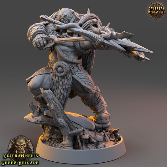 Orc Warrior with Bow | DayBreak Miniatures | Compatible with D&D/AOS | Fantasy | Tabletop