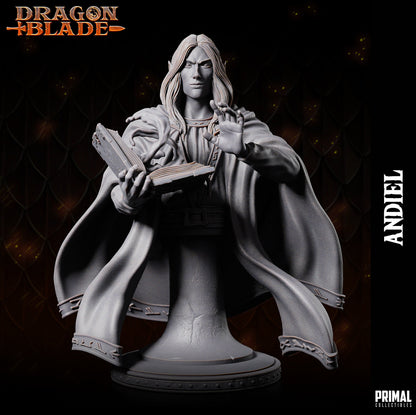Dark Elf Wizard Andiel Bust | Primal Collectibles | Compatible with D&D/AoS | Fantasy