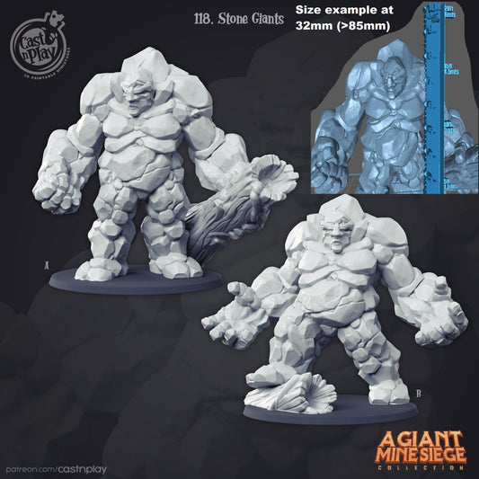 Stone Giants | CastnPlay | Compatible with D&D/AoS | Fantasy
