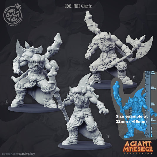 Hill Giants | CastnPlay | Compatible with D&D/AoS | Fantasy