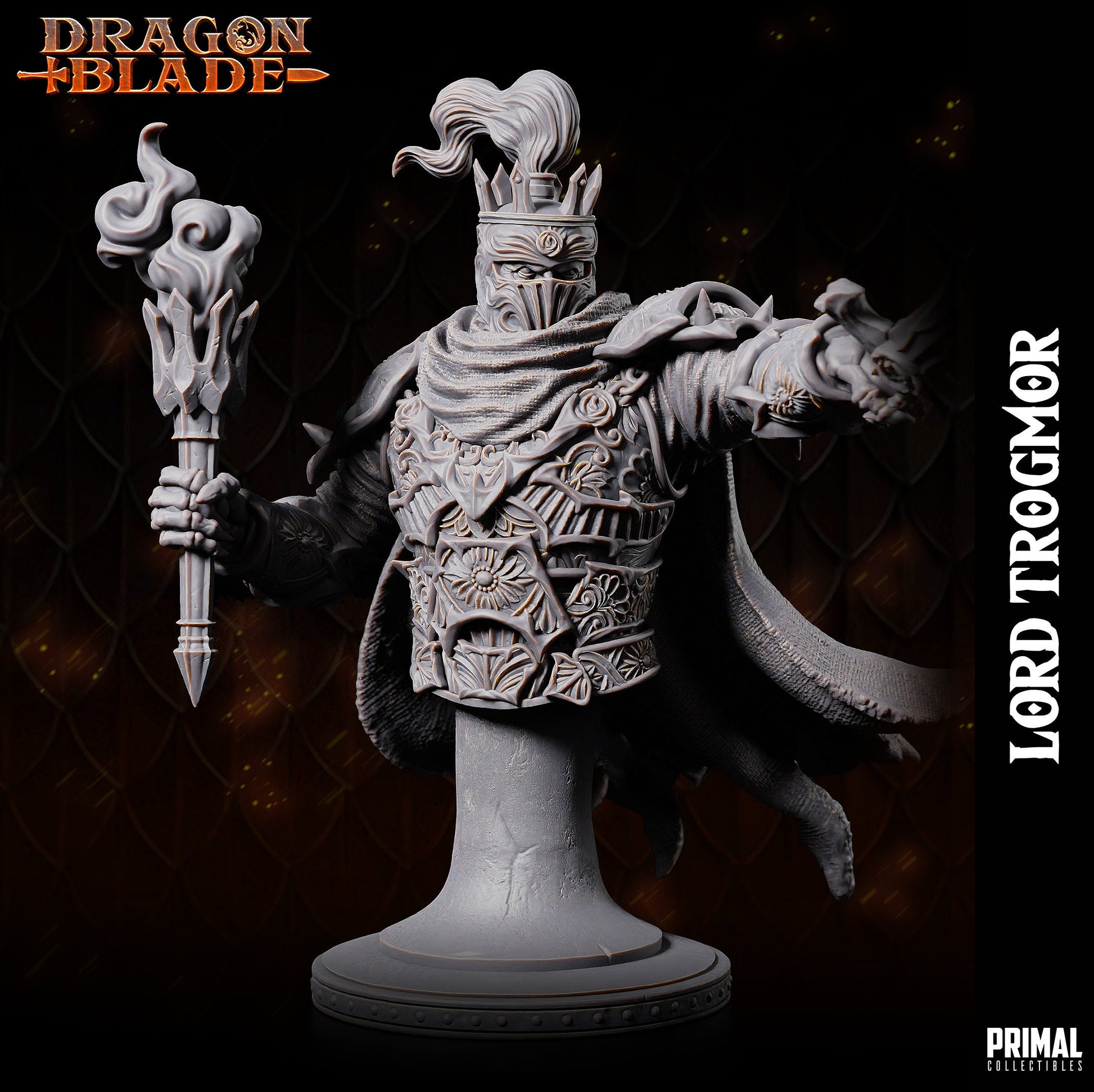 Lord Trogmor Bust | Primal Collectibles | Compatible with D&D/AoS | Fantasy