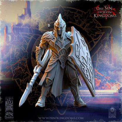 High Elf Spear and Shield | The Beholder Miniatures | Compatible with D&D/AoS | Fantasy | Tabletop RPG