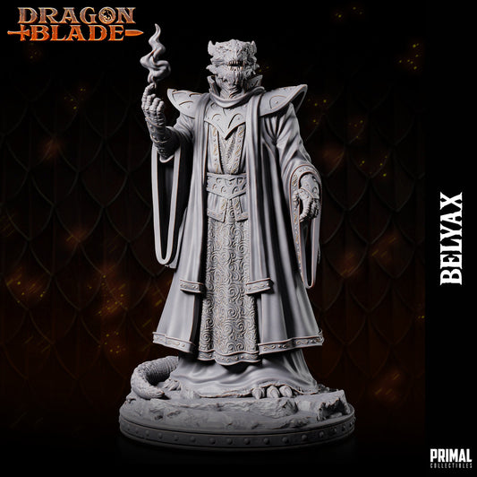 Draconian Wizard Belyax | Primal Collectibles | Compatible with D&D/AoS | Fantasy