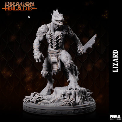 Lizard Men Warrior | Primal Collectibles | Compatible with D&D/AoS | Fantasy