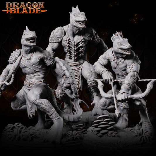 Lizard Men Warrior | Primal Collectibles | Compatible with D&D/AoS | Fantasy