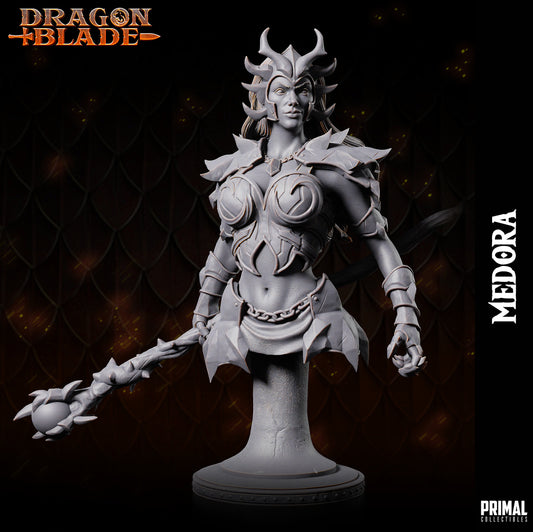 Dark Sorceress Medora Bust | Primal Collectibles | Compatible with D&D/AoS | Fantasy