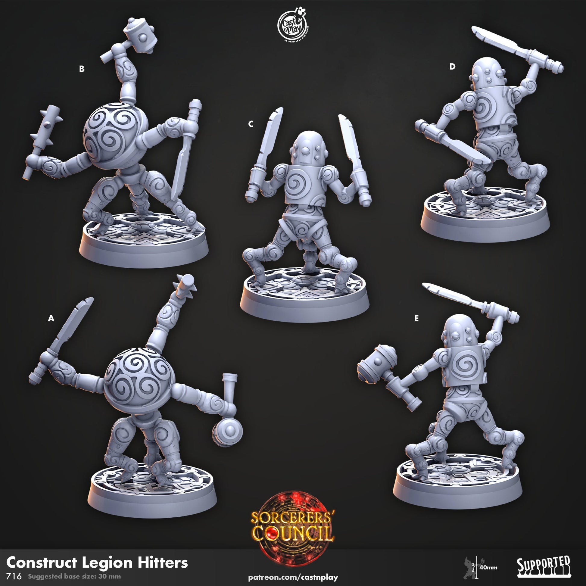 Construct Hitters | CastnPlay | Compatible with D&D/AoS | Fantasy | Tabletop RPG