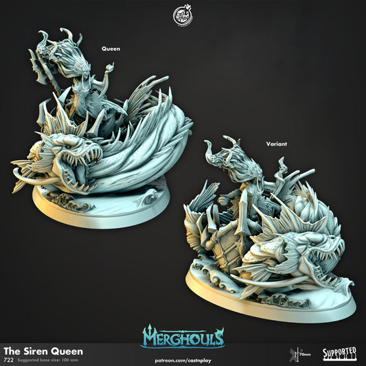 Merghoul Siren Queen | CastnPlay | Compatible with D&D/AoS | Fantasy | Tabletop RPG